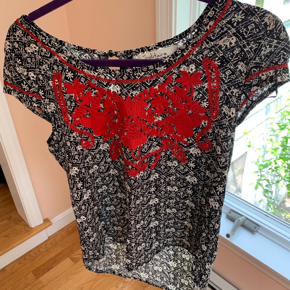 Embroidered top